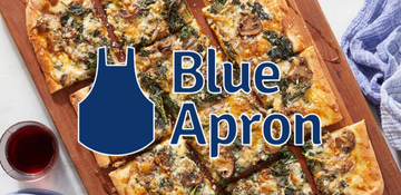 Blue Apron -   Four Cheese & Truffle Honey Flatbread with Mushrooms & Kale