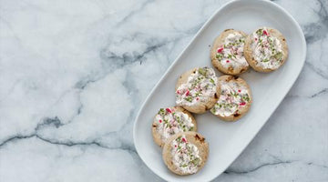 TRUFFLE SHORTBREAD WITH WHIPPED GOAT CHEESE