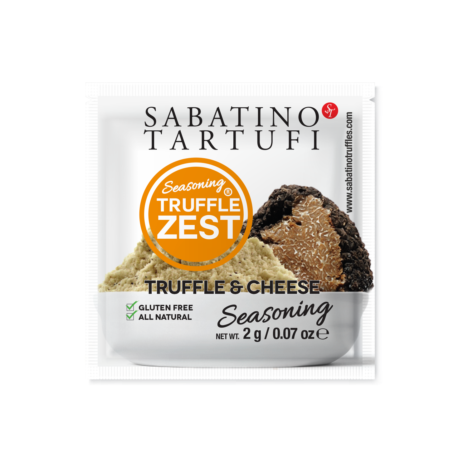 Truffle Zest & Cheese Seasoning- 2g each, 10 packets - Sabatino Truffles